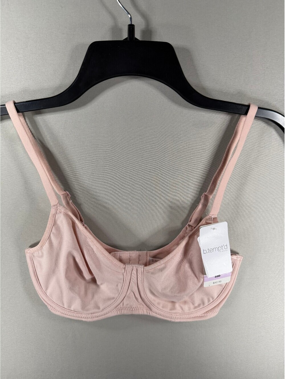 b.tempt'd by Wacoal Soft Pink Cotton Bra 32D New With Tags